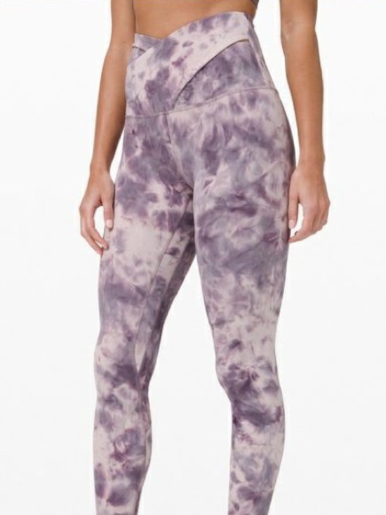 lululemon athletica Pants - Lululemon Align Tie-Dye Criss-cross High-Waist Leggings - Purple & Cream